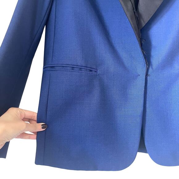 ACNE STUDIOS Cast Shark Wool Mohair Tuxedo Blazer Jacket in Blue Size 36/S - Picture 7 of 15
